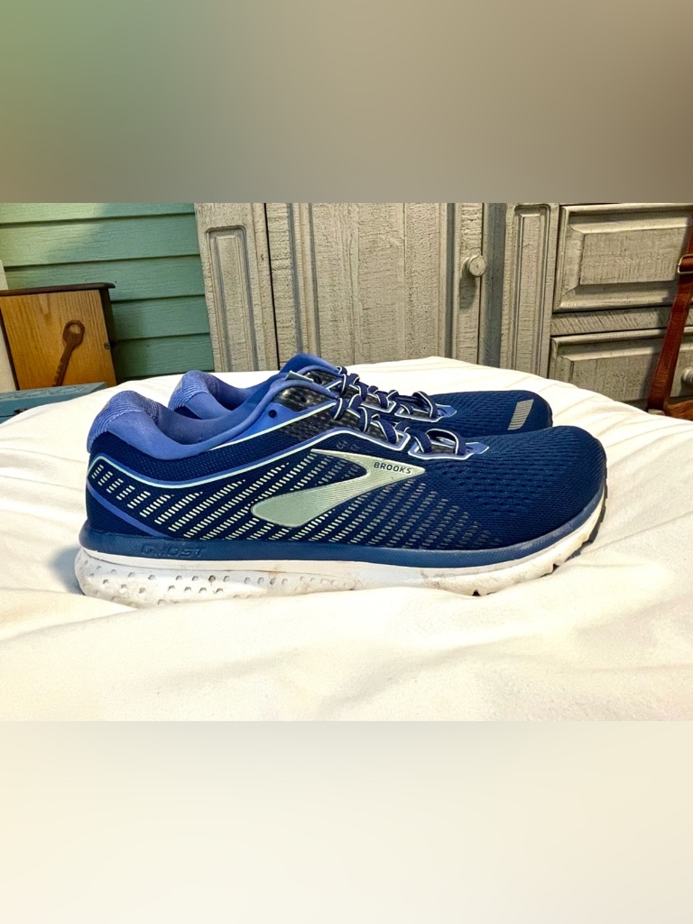 Brooks Ghost 12 Running Shoes - Women’s Size 8W - Blue Mesh - 1203051D413 - Picture 4 of 8